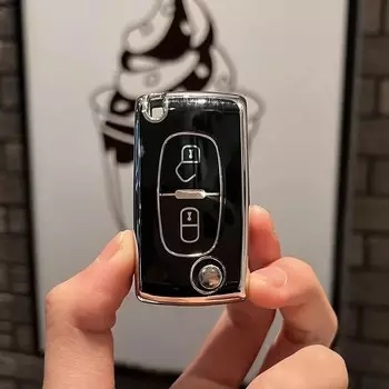 Для Peugeot 308 207 307 3008 5008 Fob для Citroen C2 C3 C4 C8 2/3 кнопки ТПУ Автомобильный Брелок оболочка держатель аксессуары Fob
