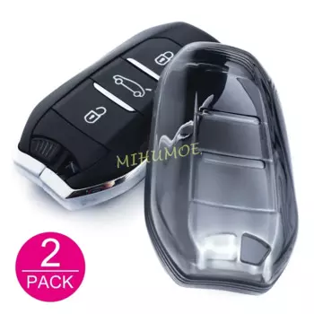 Для Peugeot 308 508 2008 3008 5008 Citroen C3 C5 Aircross C4 DS3 DS7 Crossback черный прозрачный брелок для ключей чехол брелок