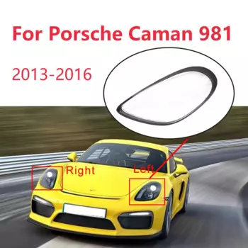Для Porsche Caman 981 2013-2016 автомобильная передняя фара, прозрачная крышка фары, абажур из плексигласа, автомобильные аксессуары