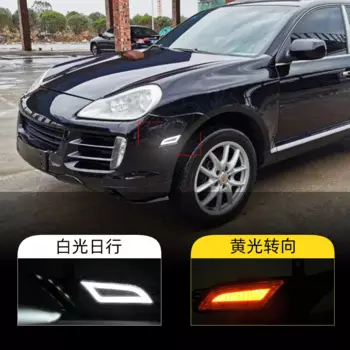 Для Porsche old Cayenne 07-10 светодиодный передние фонари для крыльев, сигналы поворота, боковые дневные ходовые огни