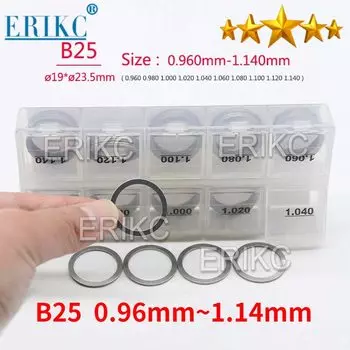 Для прокладок BOSCH B25, размер: 0,96 мм-1,14 мм, Инжекторная сопла шайба клапана 50 шт., калибровочный инжектор, набор шимпов для подъема Common Rail