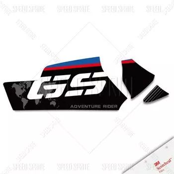 Для R1200GS/Adv 13-18 R1250GS/Adv 19-24 3 м мотоциклетная наклейка на маятник Adventure тройная черная водонепроницаемая наклейка аксессуары