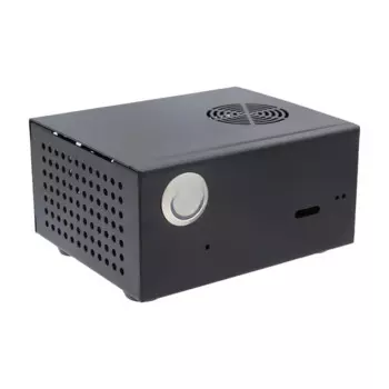 Для Raspberry Pi 4, X825-C8 металлический корпус с выключателем управления питанием и бесшумным охлаждающим вентилятором