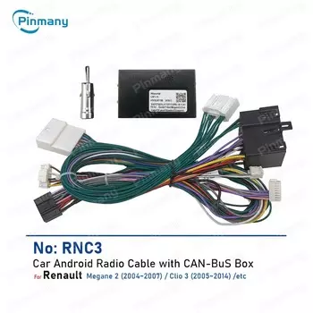 Для Renault Clio 3 Megane 2, установка послепродажного обслуживания, автомобильный стерео радиокабель, жгут проводов питания, адаптер, декодер шины CAN RNC3