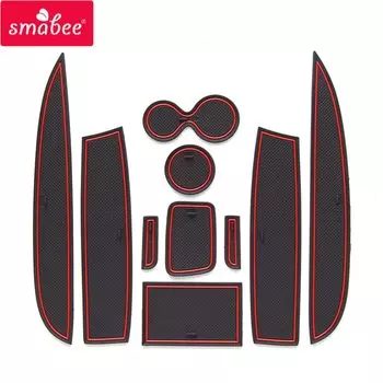 Для Renault Clio 4 2013-2018 противоскользящий коврик для ворот, коврик для чашки, дверная канавка, нескользящая накладка, аксессуары для интерьера автомобиля, коврики для подставки