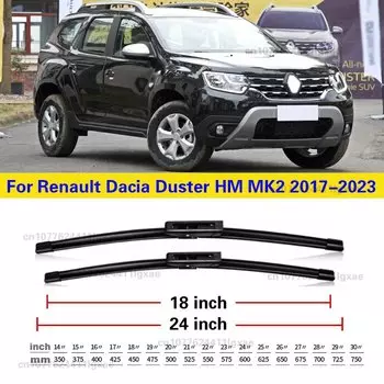 Для Renault Dacia Duster 2 HM MK2 2017-2023 левый руль автомобиля передние щетки стеклоочистителя лобовое стекло 24 "+ 18" 2018 2019 2020