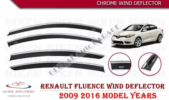 Для RENAULT FLUENCE, хромированный дождевик, ветровой дефлектор 2009 2010 2011 2012 2013 2014 Строительная защита, шторы для автомобиля