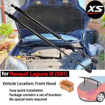 Для Renault Laguna III X91 2007-2015 передний капот, модифицированные газовые стойки, амортизатор, подъемник, поддержка карбонового волокна, опорный стержень, поршень