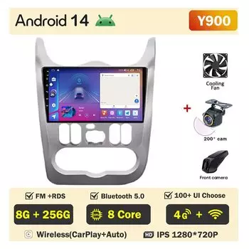 Для Renault Logan 1 Sandero 2009-2015 Dacia Duster Android Автомобильный радиоприемник Навигация Авто Стерео Carplay NO 2din DVD Видеоплеер