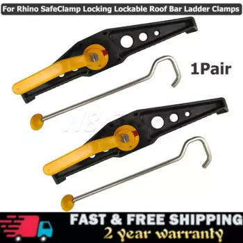 Для Rhino SafeClamp Блокировка запираемый кровельный стержень лестничные зажимы регулируемые 1 пара