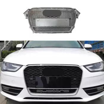 Для RS4 гриль гоночные грили передняя решетка капота автомобиля передний бампер гриль центральная решетка для A4/S4 B8.5 2013-2016