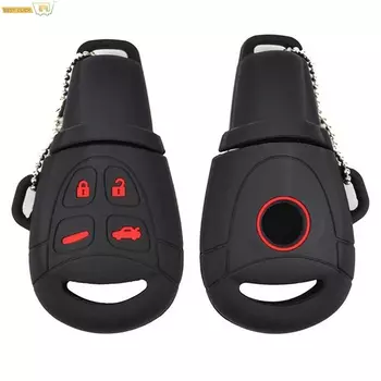 Для SAAB 9-3 9-5 2003-2012 силиконовый смарт-чехол для дистанционного управления автомобильным ключом, чехол для брелока, резиновая защитная оболочка, 4-кнопочный чехол для куртки