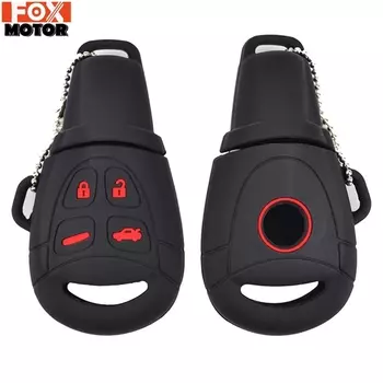 Для SAAB 9-3 9-5 93 95 силиконовый корпус дистанционного ключа Fob чехол-накладка мягкий чехол с 4 кнопками 2005 2006 2007 2008 2009 2010 2011 2012