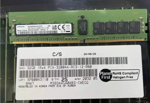 Для Samsung DDR4 32 ГБ 3200 МГц ОЗУ ECC Sever Память PC4-25600 1RX4 DIMM