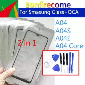 Для Samsung Galaxy A04 A04S A04E A04 Core сенсорный экран передняя панель ЖК Внешний объектив Переднее стекло OCA клей