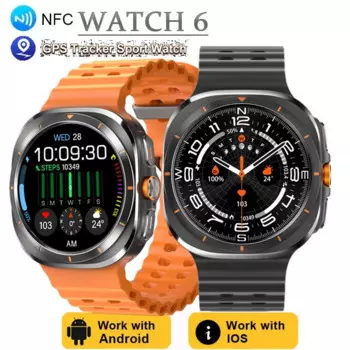 Для Samsung Galaxy Watch 7 Ultra GPS Compass NFC Смарт-часы для занятий спортом на открытом воздухе AMOLED BT Call IP68 Galaxy 6 Обновленные умные часы