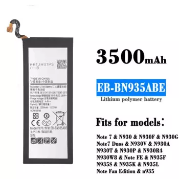 Для Samsung Note 7/N935/Note FE, батарея для сотового телефона, встроенная электрическая плата, оригинальные запасные части для батареи сотового телефона
