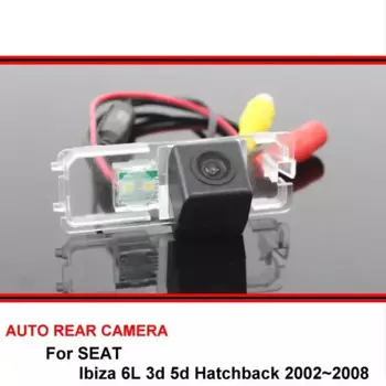 Для SEAT Ibiza 6L 3d 5d хэтчбек 2002 ~ 2008 Камера заднего вида ночного видения Автомобильная камера заднего вида HD CCD
