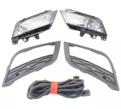 Для Seat Leon 2013 2014 2015 2016 автомобильный Стайлинг передний бампер противотуманный светильник противотуманная фара с лампами решетка крышки и провода жгут в сборе