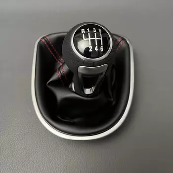 Для Seat Leon II Toledo III Altea XL 2005-2012 Автомобильная 5 6-скоростная ручка переключения передач с чехлом из искусственной кожи, рычаг переключения передач