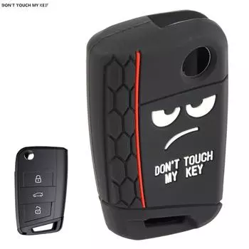 Для Skoda Citigo Rapid Roomster сиденье с дистанционным управлением, силиконовый чехол для ключей от автомобиля, защитный держатель, 3-кнопочный автоаксессуар