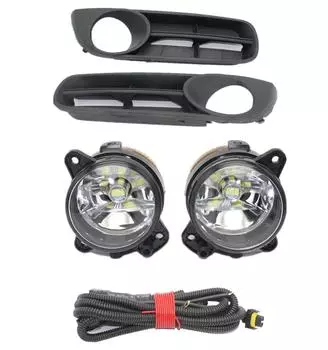 Для Skoda Fabia MK2 2007, 2008, 2009, 2010, Roomster 2006, 2007, 2008, 2009, 2010, передний LEDFog светильник, крышка противотуманной фары, сборка