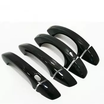 Для Skoda Kodiaq 2017 2018 2019 2020 2021 2022 2023 черная хромированная Автомобильная боковая дверная ручка накладка наклейка Стайлинг Аксессуары