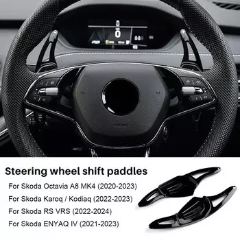 Для Skoda Octavia A8 MK4 Karoq Kodiaq RS VRS ENYAQ IV автомобильный руль, чехол переключения передач, аксессуары из АБС-пластика