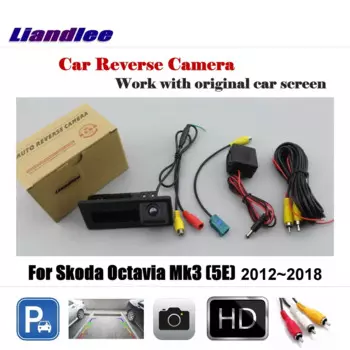 Для Skoda Octavia Mk3 5E 2012-2018 стандартная камера заднего вида авто HD CCD SONY OEM с адаптером