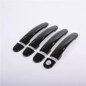 Для Skoda Rapid 2011-2019 черные хромированные накладки на дверные ручки автомобиля, аксессуары для стайлинга, наклейки