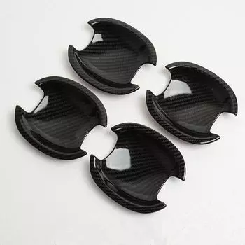 Для Skoda Rapid 2011-2019 углеродное волокно хромированная Автомобильная дверная ручка крышка чашка Чаша отделка наклейка Стайлинг Аксессуары