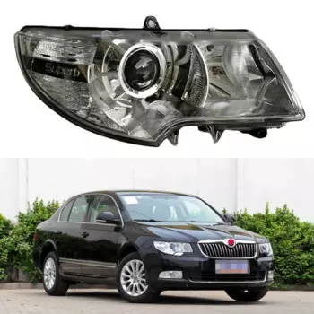 Для Skoda Superb 2009-2012 автомобильные аксессуары галогенная фара в сборе Дальний свет сигнал поворота ближний свет комбинированная фара 9 проводов