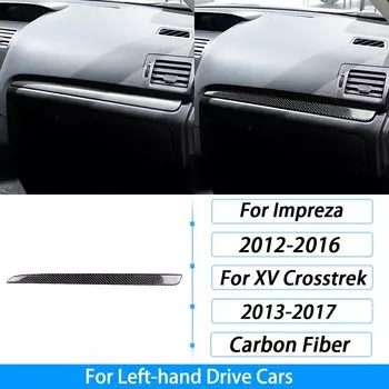 Для Subaru Impreza 2012-2016 XV Crosstrek 13-17, углеродное волокно, ко-пилот, панель приборной панели, отделка, Обложка для автомобиля