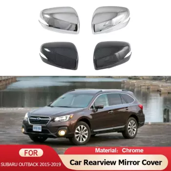 Для Subaru Outback BS MK5 2016 2017 2018 2015 ~ 2019, хромированные автомобильные аксессуары, крышка бокового зеркала заднего вида, отделка, автостайлинг, 2 шт.