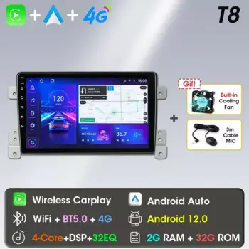 Для Suzuki Grand Vitara 3 2005-2015 Android 12 Автомобильный радиоприемник Мультимедийный плеер Навигация 2Din Стерео DVD Carplay Головное устройство Аудио 9 дюймов