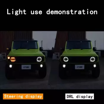 Для Suzuki Jimny JB74 2019-2023 светодиодный передние фары refit G63 модель для дневных ходовых огней с желтым фонарем