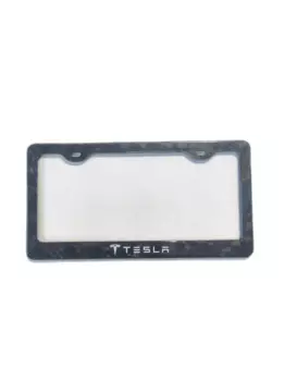 Для Tesla 100% подлинная 3k саржа кованая рамка номерного знака из углеродного волокна, глянцевая защита от ультрафиолета, легкий вес.