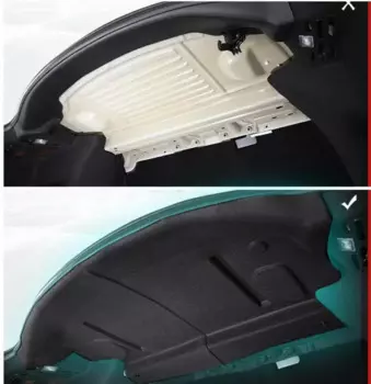 Для Tesla Model 3 2017-2023 крышка багажника звукоизоляция хлопковый Внутренний капот Frunk/багажник звукоизоляционный пыленепроницаемый хлопковый коврик