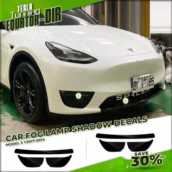 Для Tesla Model 3 Y 2017-2024 PET противотуманная фара затемнение виниловая оболочка стильная наклейка отделка покрытие глянцевая черная наклейка автомобильные аксессуары