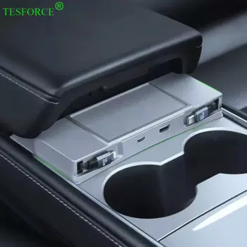 Для Tesla Model 3/Y 2021-2023 135 Вт быстрое зарядное устройство USB-шунтирующий концентратор интеллектуальная док-станция автомобильный адаптер с питанием от разветвителя расширение