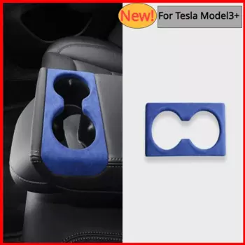 Для Tesla Model 3 + задний подлокотник крышка стакана с водой Алькантара замшевый задний подстаканник патч новая модель 3 Highland 2024 аксессуары