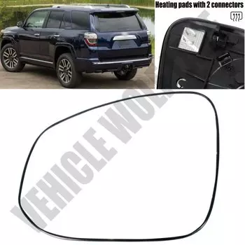 Для Toyota 4 runner 2014 2015 2016 2017 2018 2019 2020 2021 Американская версия левое боковое зеркало заднего вида с подогревом стекло 87961-35B60