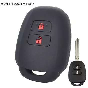 Для Toyota Aqua Ractis Vitz RAV4 HiAce Land Cruiser силиконовый чехол для дистанционного ключа, чехол для брелока, держатель кожи, 2 кнопки 2010-2019