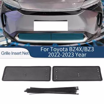 Для Toyota BZ4X BZ3 2022 2023 2024, автомобильные аксессуары, вставка в переднюю решетку, сетка против насекомых, пыли, мусора, внутренняя крышка, сетка