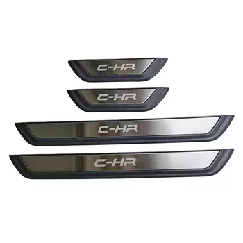 Для Toyota C-HR CHR 2017-2024, аксессуары для интерьера, детская защита от грязи, защита Бампера, Накладка на порог внутри