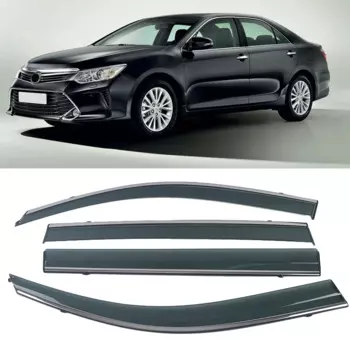 Для Toyota Camry XV50 2012-2017 хромированный молдинг отделка полоса ветрозащитный козырек Дефлекторы Дверь боковое окно воздушная защита от снега солнца дождя