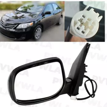 Для Toyota Corolla 2009 2010 2011 2012 2013 левая сторона черная окрашенная задняя 3 контакта зеркало в сборе