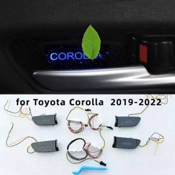 Для Toyota Corolla 2019 2021 2020 2022, подлокотник для двери, Атмосфера женской интерьерной, женская голубая рамка для ручки дверной чаши