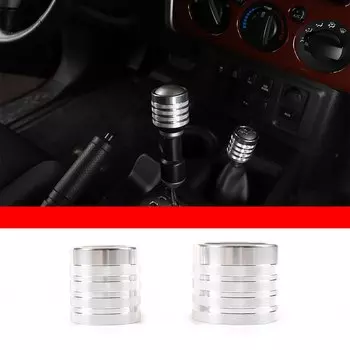 Для Toyota FJ Cruiser 2007-2021, алюминиевый сплав, красный/синий/серебристый, автомобильный переключатель передач, втулка, кольцо, отделка, аксессуары для интерьера автомобиля