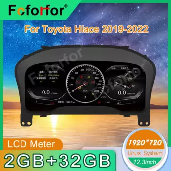 Для Toyota Hiace 2019 2020 2021 цифровая панель приборной панели виртуальный инструмент кластер Спидометр кабины с ЖК-дисплеем